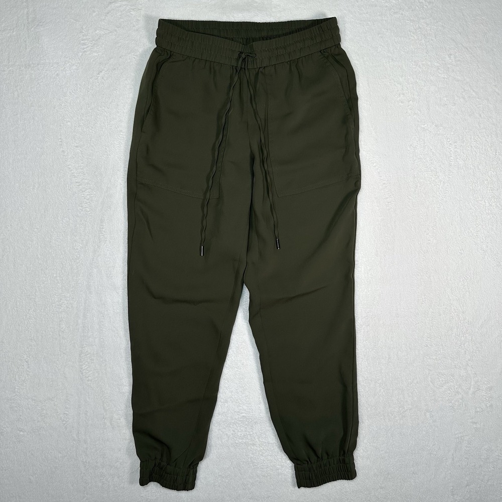 Ann Taylor‎ Joggers XS Olive Green Cargo Pants Elastic Waist Gorpcore Chic Work